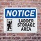 Signmission Ladder Storage Area, 10 in W x Rectangle, Plastic OS-2PACK-NS-P-710-L-13945 - alternate 4